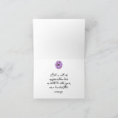 Rustic Lila Daisy Danke-Card Karte (Innenseite)