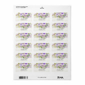 Rustic Lila Lavendel Rücksendeadresse Adressaufkleber (Vorne)