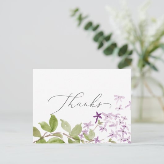 Rustic Lilac Dank Postcard Postkarte (Stehend Vorderseite)