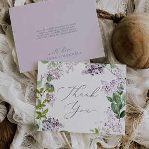 Rustic Lilac Danke-Karte Dankeskarte