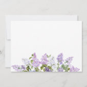 Rustic Lilac Flowers Photo First Holy Communion Einladung (Rückseite)