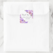 Rustic Lilac Purple Flowers Kinderdusche Vielen Da Quadratischer Aufkleber (Tasche)