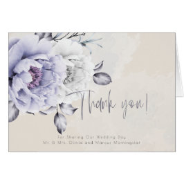 Rustic Lilac und Alabaster Peony Floral Vielen Dan