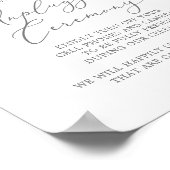 Rustic Lilac Unplugged Zeremonie Poster (Ecke)