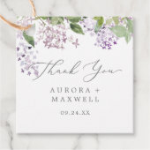 Rustic Lilac Vielen Dank Geschenkanhänger (Vorderseite)