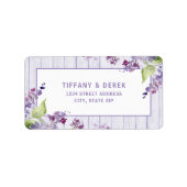 Rustic Lilac Wedding Adressaufkleber (Vorne)
