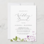 Rustic Lilac Wedding Brunch Einladung (Vorderseite)