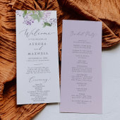 Rustic Lilac Wedding Program Programm