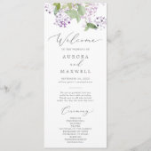 Rustic Lilac Wedding Program Programm (Vorderseite)