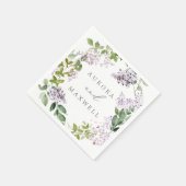 Rustic Lilac Wedding Serviette (Ecke)