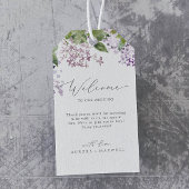 Rustic Lilac Wedding Welcome Geschenkanhänger