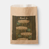 Rustic Lilypad Art Deco Vielen Dank Geschenktütchen (Vorderseite)