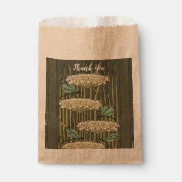 Rustic Lilypad Art Deco Vielen Dank Geschenktütchen
