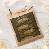 Rustic Lilypad Art Deco Vielen Dank Geschenktütchen (Ausgeschnitten)