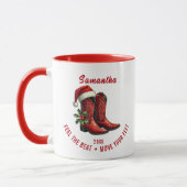 Rustic Line Dance Cowboy Boots Tasse (Links)