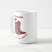 Rustic Line Dance Cowboy Stiefel Spezial Tasse (Vorderseite Links)