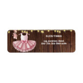 Rustic Little Ballerina Tutu Glitzer Babydusche (Vorne)