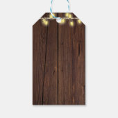 Rustic Little Ballerina Tutu Glitzer Babydusche Geschenkanhänger (Rückseite)