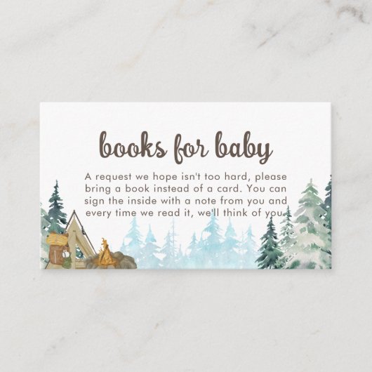 Rustic Little Camper Baby Shower Enclosure Card Begleitkarte (Vorderseite)