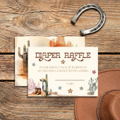 Rustic Little Cowboy Western Diaper Raffle Card Begleitkarte