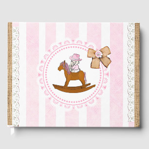 Rustic Little Cowgirl Baby Baby Shower Book Gästebuch