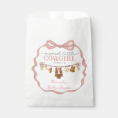 Rustic Little Cowgirl Baby Shower Favor Bag Geschenktütchen (Vorderseite)