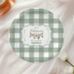 Rustic Little Fisherman Fishing Baby Shower Pappteller<br><div class="desc">Mit unseren Little Fisherman Fishing Baby Shower Paper Tellern servieren Sie Ihre Baby-Dusche Leckereien stilvoll! Diese bezaubernden Teller vereinen Funktionalität und Charme zu Ihrem Fest und ergänzen perfekt Ihr angeln Dekor. Features: Design: Erleben Sie ein köstliches Angelthema mit Aquarellelementen wie Angelruten, Fisch, Blasen und rustikalen Boho Akzenten. Farben: Weiche Farbtöne...</div>