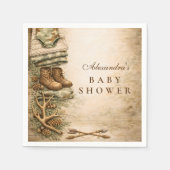 Rustic Little Hunter Woodland Baby Shower Serviette (Vorderseite)