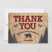 Rustic Little Lumberjack Buffalo Kariert Danke (Vorderseite)