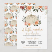 Rustic Little Pumpkin Baby Dusche Einladung (Vorne/Hinten)