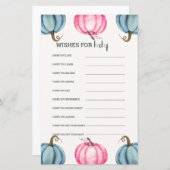 Rustic Little Pumpkin Baby Dusche wünscht (Vorne/Hinten)