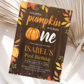 Rustic Little Pumpkin Erster Geburtstag Einladung