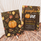 Rustic Little Pumpkin Erster Geburtstag Einladung
