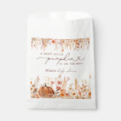 Rustic Little Pumpkin Fall Wildblumen Babydusche Geschenktütchen (Vorderseite)