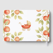 Rustic Locally Grown Clothesline Apple Baby Shower Gästebuch (Rückseite)