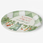 Rustic Locally Grown Neutral Sprout Baby Shower Pappteller (Schrägansicht)