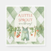 Rustic Locally Grown Neutral Sprout Baby Shower Serviette (Vorderseite)