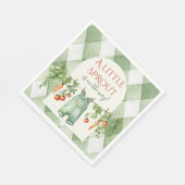 Rustic Locally Grown Neutral Sprout Baby Shower Serviette (Ecke)
