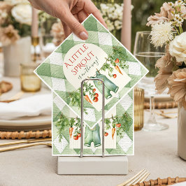 Rustic Locally Grown Neutral Sprout Baby Shower Serviette