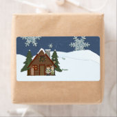 Rustic Lodge Country Cabo Weihnachten in der Nacht (Insitu)