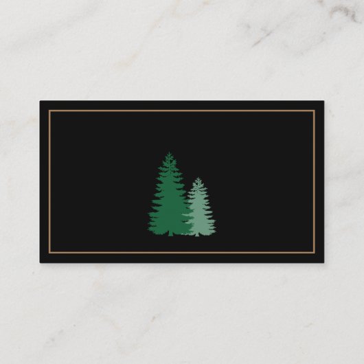 Rustic Logging Tree Company Service Visitenkarte (Rückseite)