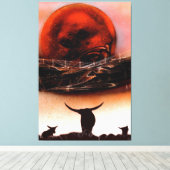 Rustic Longhorn Ranch Leinwanddruck (Insitu (Holzboden))