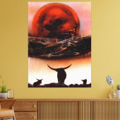 Rustic Longhorn Ranch Leinwanddruck (Insitu (Wohnzimmer))