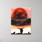 Rustic Longhorn Ranch Leinwanddruck (Vorderseite)