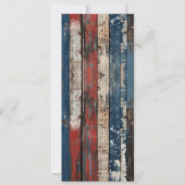 Rustic Longhorn US Flag 4. Juli GRILLEN Einladung (Rückseite)