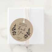 Rustic Lorrel Kraft Graduierungsparty danke Geschenkanhänger (Beispiel)