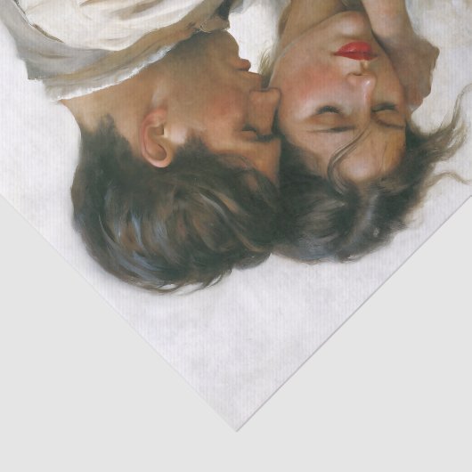 Rustic Lovers Tender Embrace Decoupage Seidenpapier (Ausschnitt)