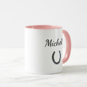 Rustic Lucky Horseshoe Western Personalisiert Tasse (VorderseiteRechts)