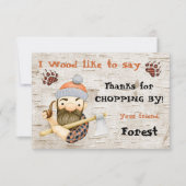 Rustic Lumberjack Danke, dass Sie sich die Karten  (Vorderseite)