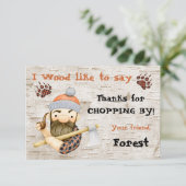 Rustic Lumberjack Danke, dass Sie sich die Karten (Stehend Vorderseite)